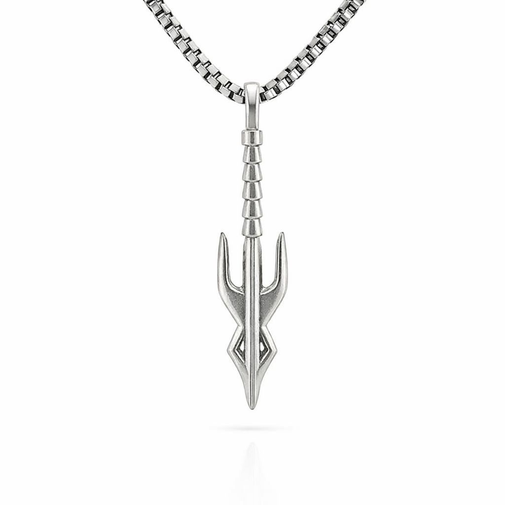 Spearhead Silver Pendant | Papuan Tribal Majesty
