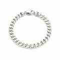 Sterling Style: Men's Solid Curb Link Bracelet