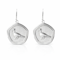Crowned Victoria Guria Pigeon  Earrings In Silver