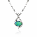 Gem Quality Black Opal Pendant In 18K