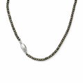 Pyrite Bead Necklace With A Silver Clasp