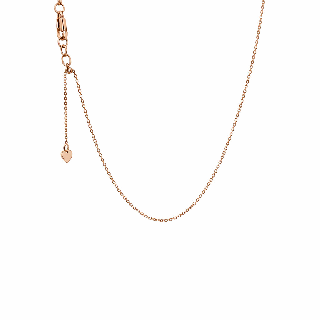 Rose Gold Extender Chain Necklace 18K