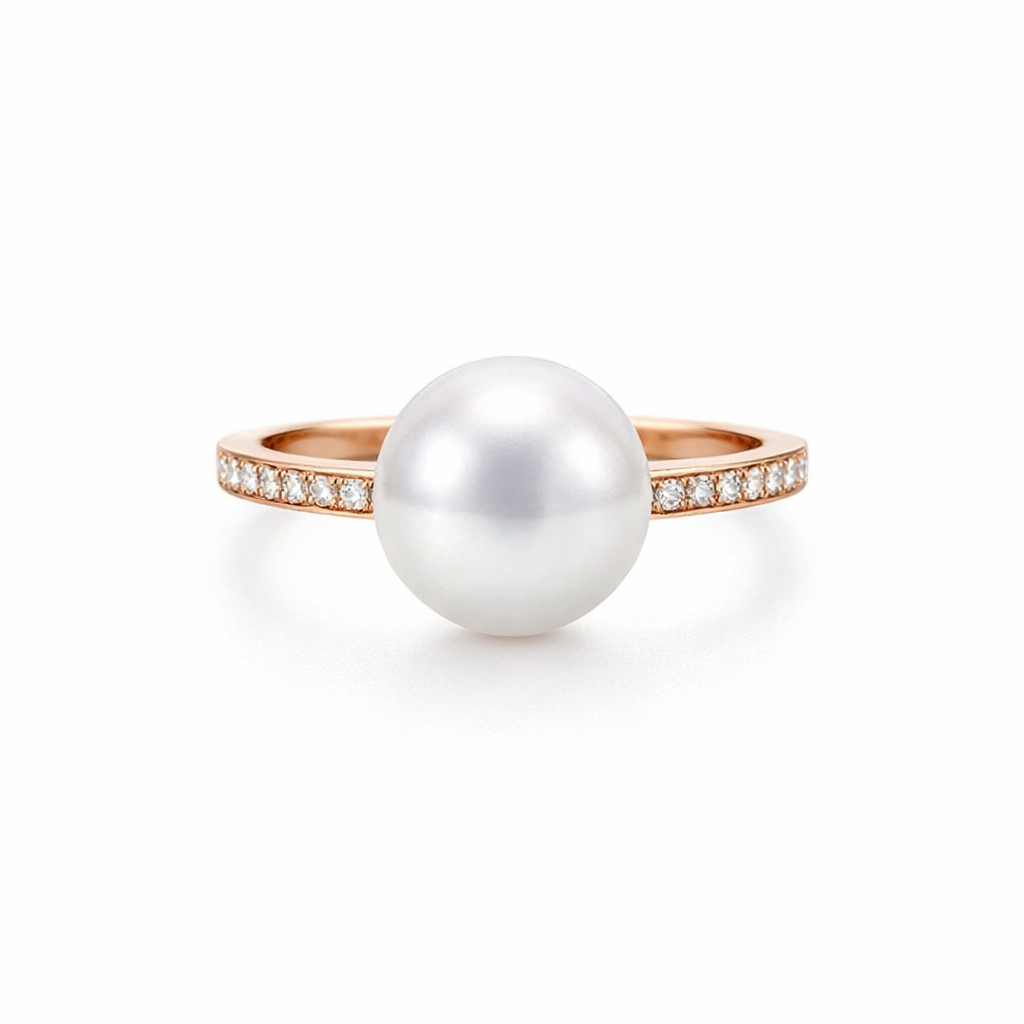 South Sea Pearl And Diamond in 18K Rose Gold