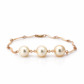 Bracelet With South Sea Pearls In 9K Rose