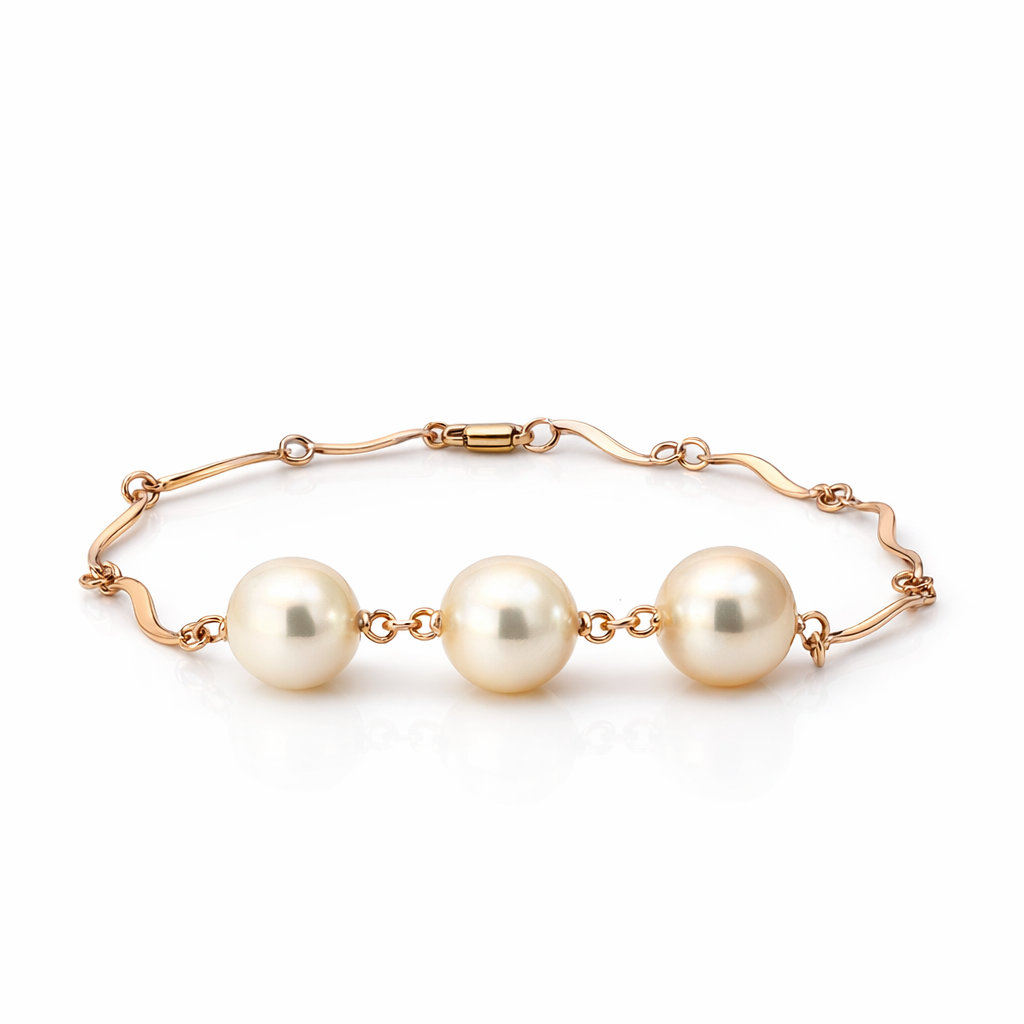 Bracelet With South Sea Pearls In 9K Rose