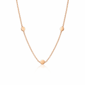 Rose Gold Necklace With Spaced Dots In 18K