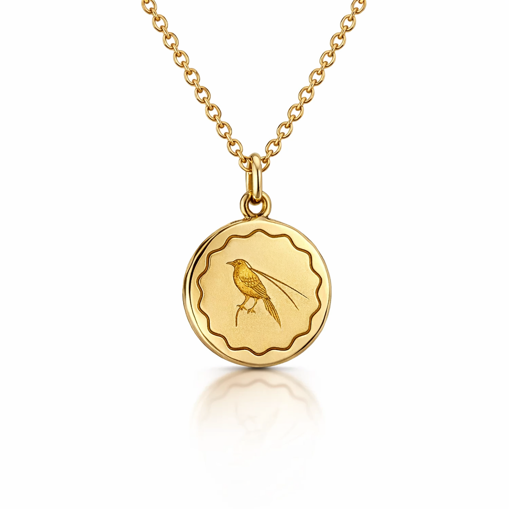 King Of Saxony Bird Of Paradise Pendant In 18K