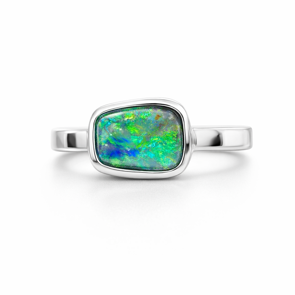 Pendant With 1.25ct Aussie Opal In Silver
