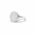 Signet Ring In Sterling Silver With Brushed Finish