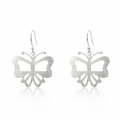 Matte Finished Butterfly Earrings On Hooks