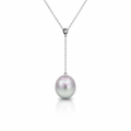 Tahitian Pearl Drop Pendant With Diamond