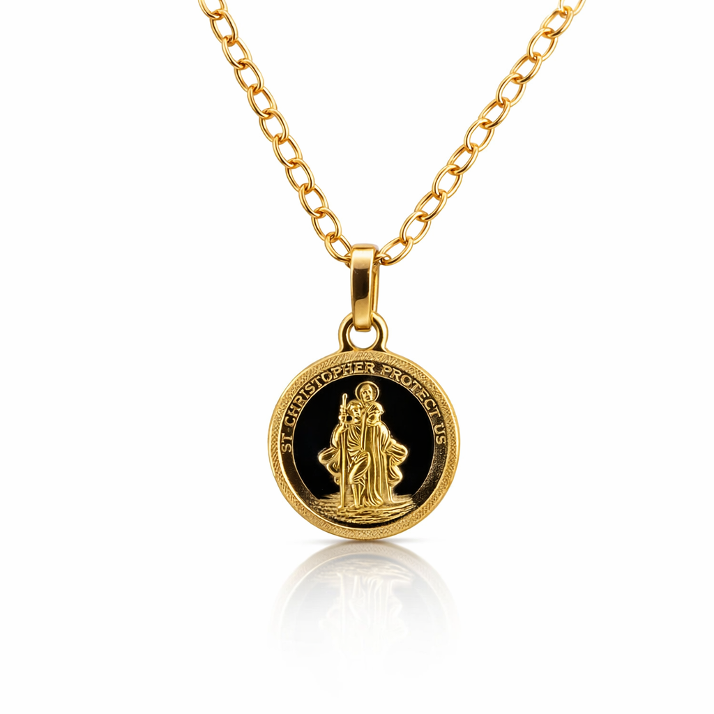 Saint Christopher Pendant In 9K Yellow Gold