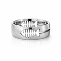 Stainless Steel Ring | Underwater Elegance Fish Skeleton