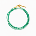 Verdant Beauty: Dyed Green Agate Bead Necklace