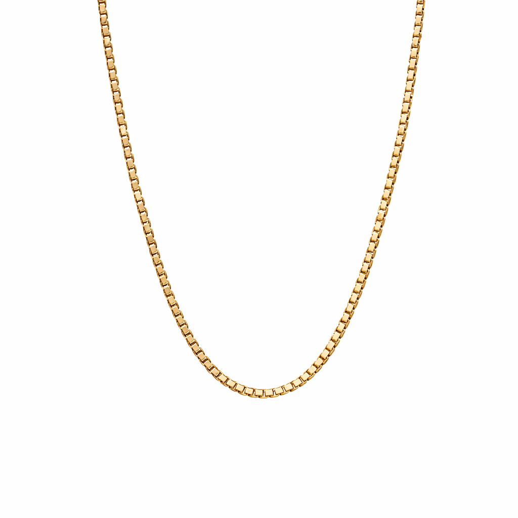 Necklace | Box Link In 9K Yellow Gold