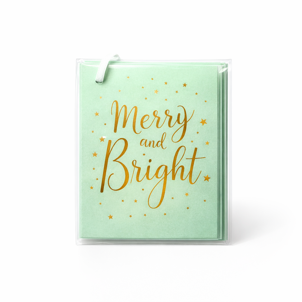 Gift Cards "Merry and Bright" Four In Pack