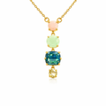 La diamantine Acqua Azzurra Stones Pendant Necklace