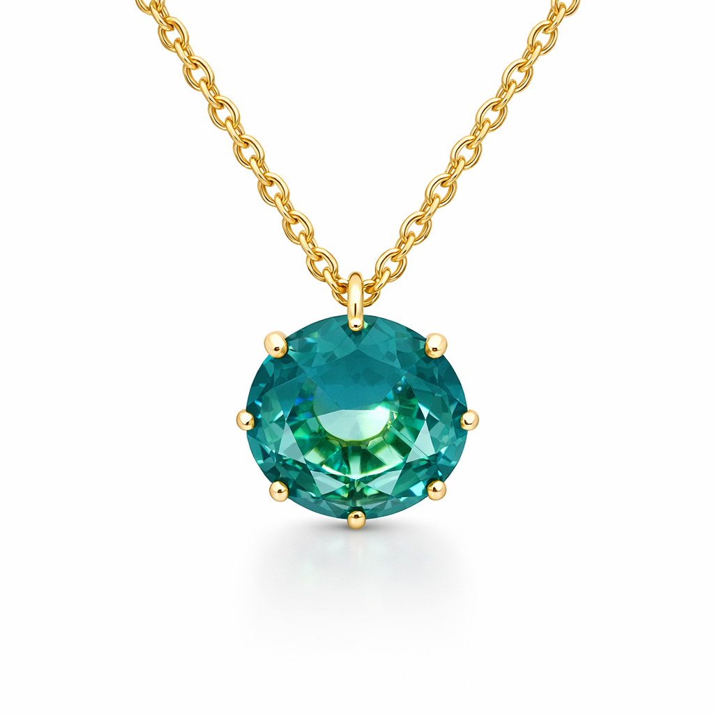 La Diamantina Acqua Azzurra Stone Pendant Necklace