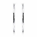 Sterling Silver Square Hoop Earrings  | 34mm