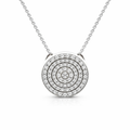 Cubic Zirconia Slider Pendant And Necklace