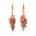 Sapphire, Tourmaline And Quartz Briolette Earrings I 9K
