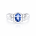 Ceylonese Sapphire Set In Platinum