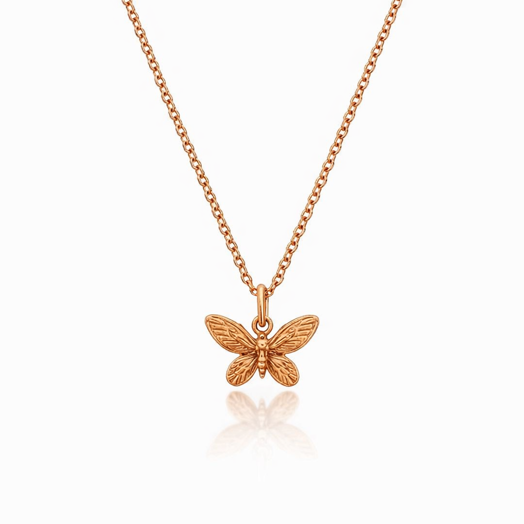 Birdwing Butterfly Pendant In 18k Rose Gold