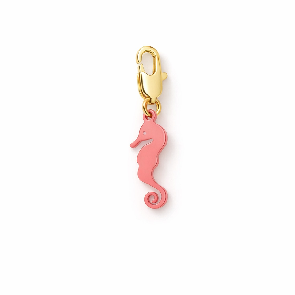 Pink Seahorse Charm