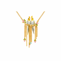 Duo Of Cockatiel And Rosebuds Statement Necklace