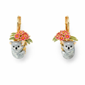 Duo Of Koalas &amp; Pink Eucalyptus Earrings