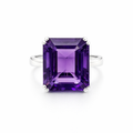Deep Purple Amethyst Ring In Sterling Silver