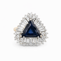 Sapphire And Diamond Ring In 18ct Gold