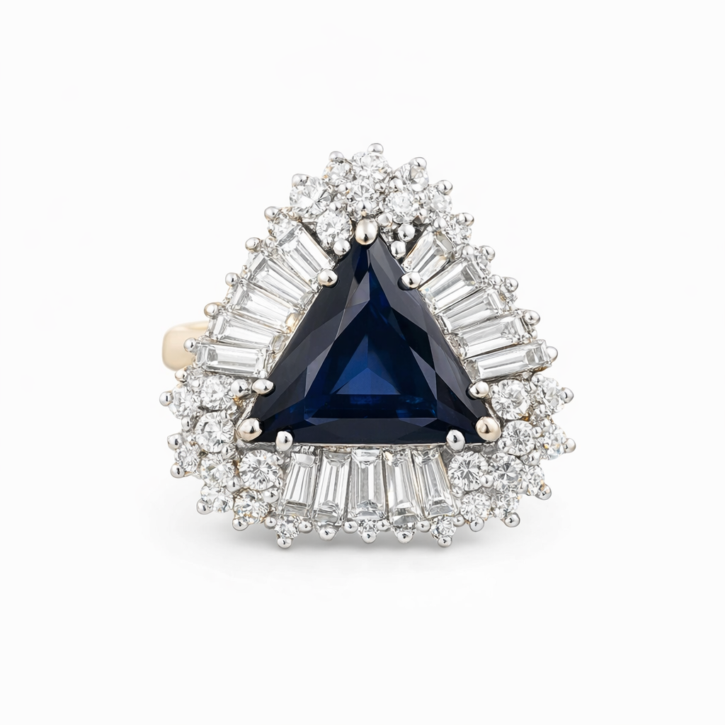 Sapphire And Diamond Ring In 18ct Gold