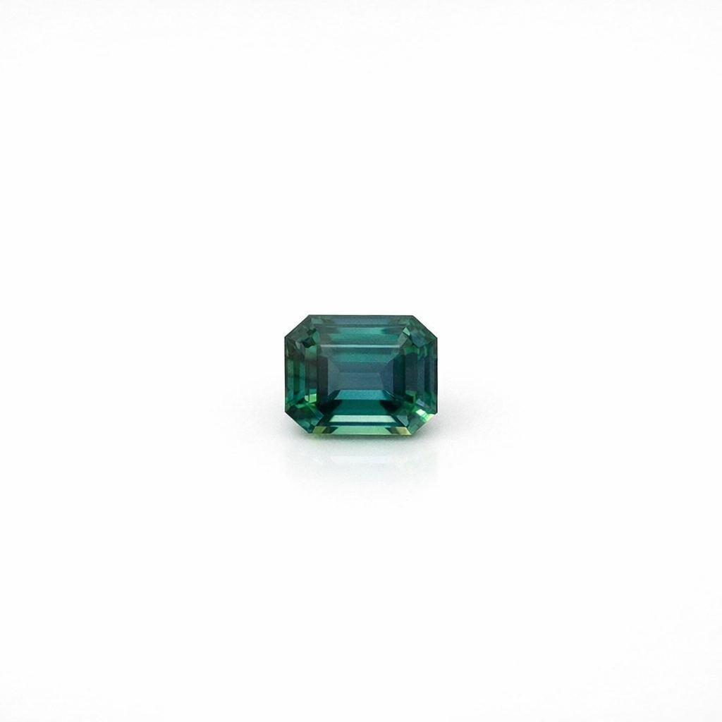 Emerald Cut Natural Teal Sapphire 1.96ct Australia
