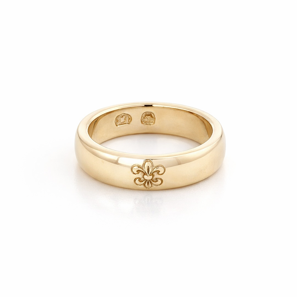 Toe Ring | 9K Gold With Flower Imprint