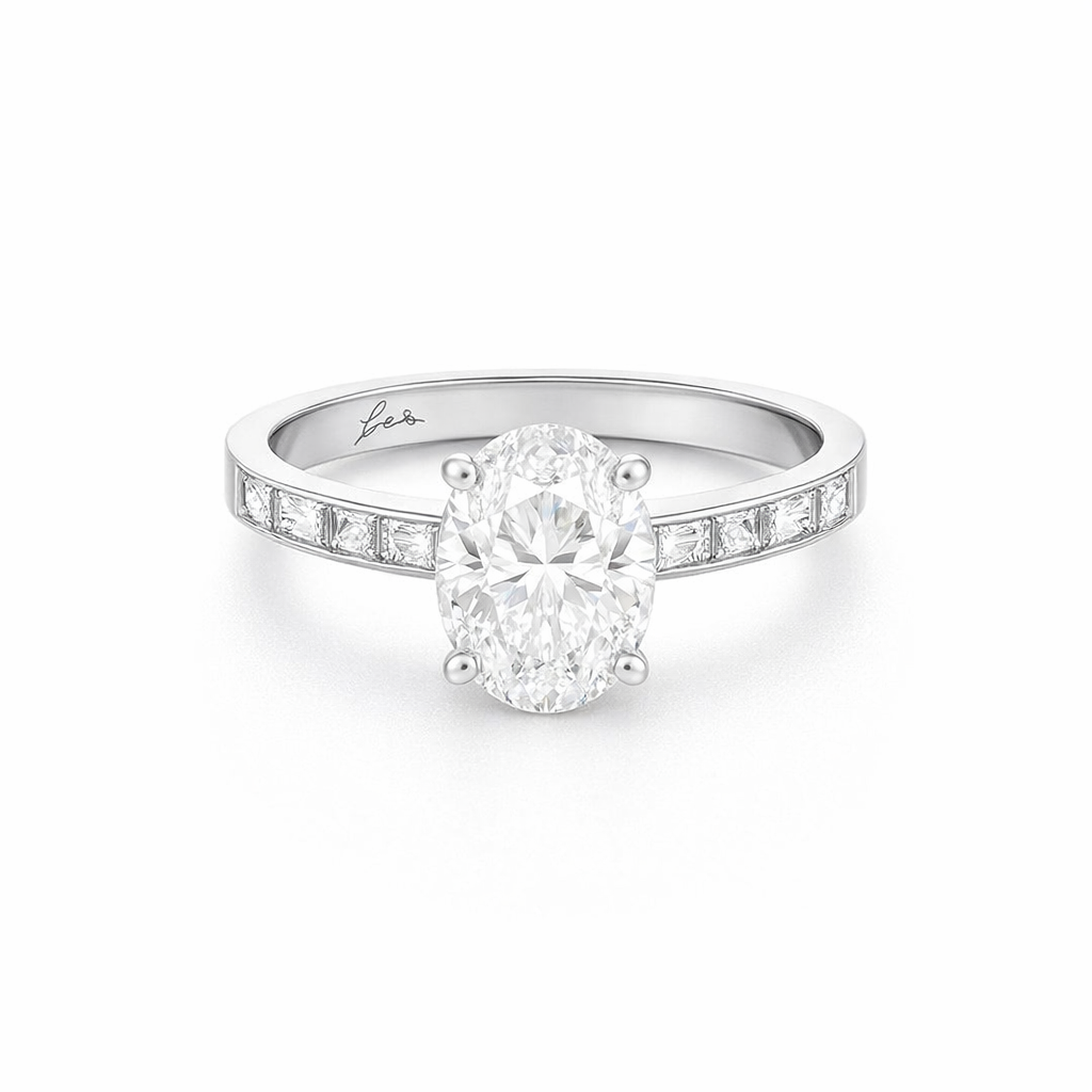 Oval Diamond Engagement Ring 1.45ct