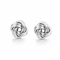 Knot Stud Earrings In Sterling Silver