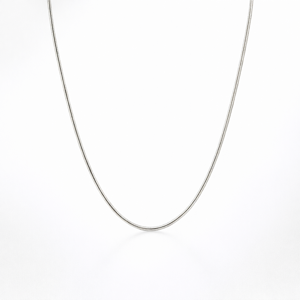 Snake Necklace In Sterling Silver