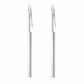 Long rectangular satin bar drop earring