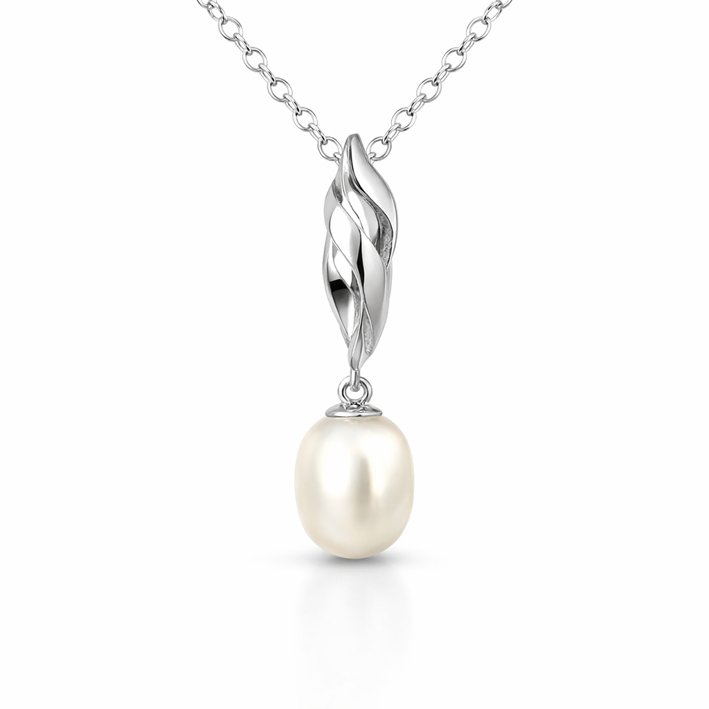 Freshwater Pearl Pendant In Sterling Silver