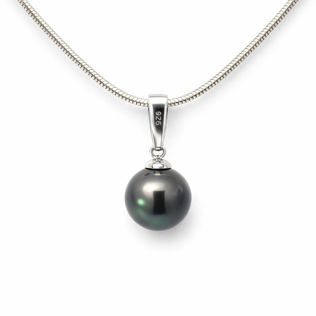 Tahitian Pearl Pendant On A Simple Silver Bail