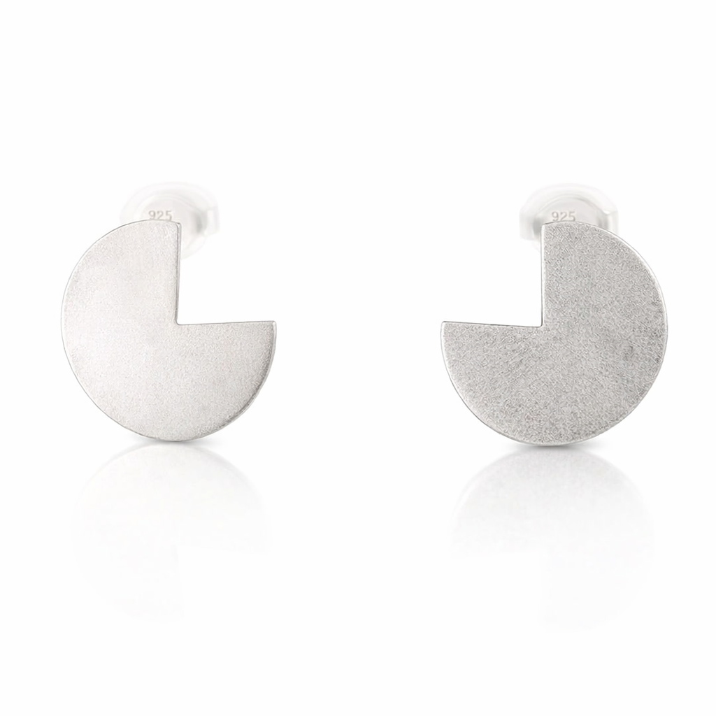 Silver Pacman Earrings