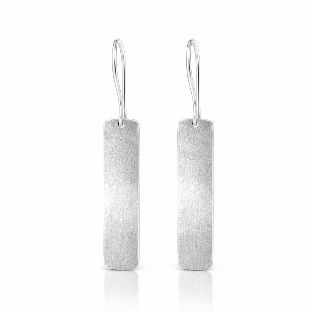 Matte Finished Rectangular Drops On Hooks