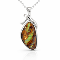 Australian Boulder Opal Pendant In Sterling Silver