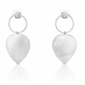 Pear Shaped Silver Drop Earrings