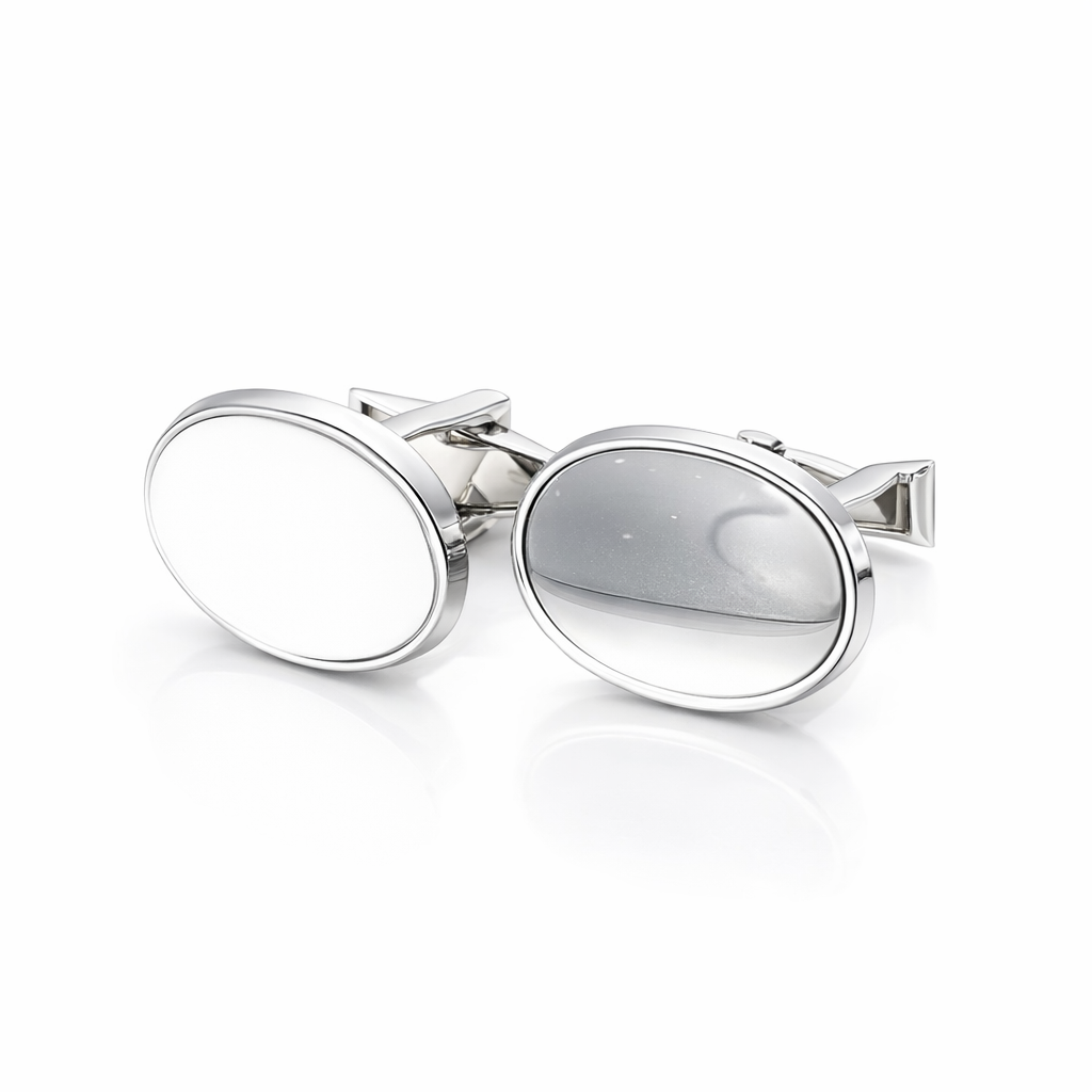 Cufflinks In A Simple Oval Design