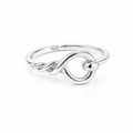 Loop &amp; Twist Ring In Sterling Silver