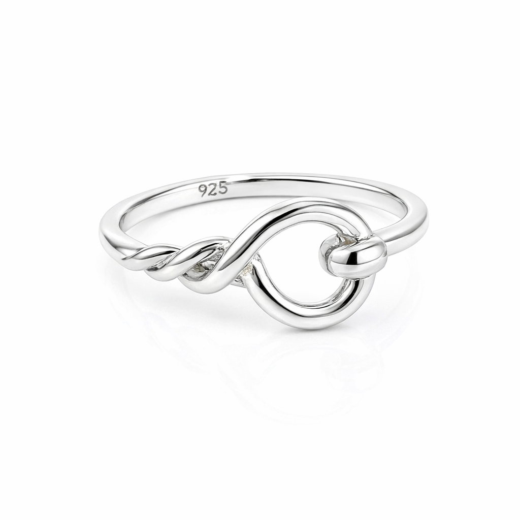Loop &amp; Twist Ring In Sterling Silver
