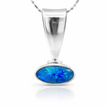 Australian Opal Pendant In Sterling Silver