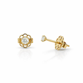 Diamond 0.04ct Stud Earring In 9K Yellow Gold